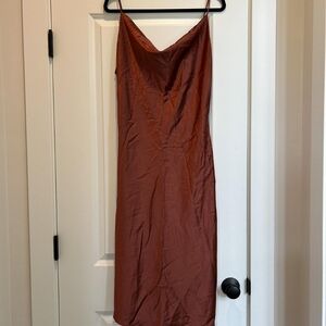Petal & Pup Women's Orange and Brown Dress